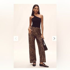 Reformation leopard elastic waist pants